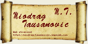 Miodrag Taušanović vizit kartica